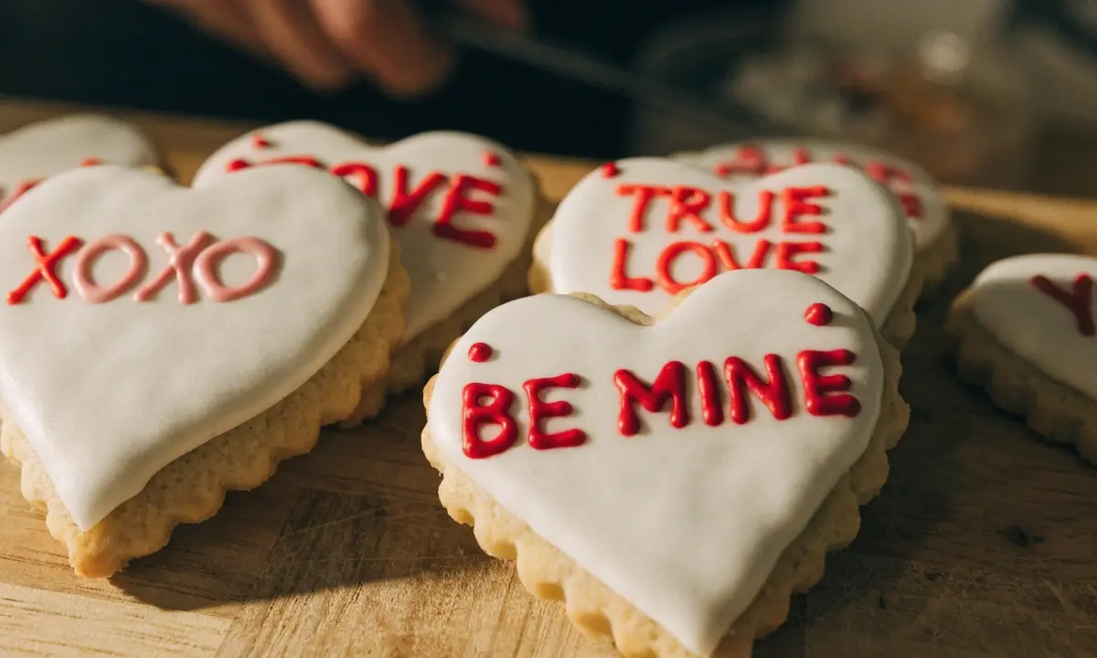 Conversation Heart Sugar Cookies for Valentine’s Day