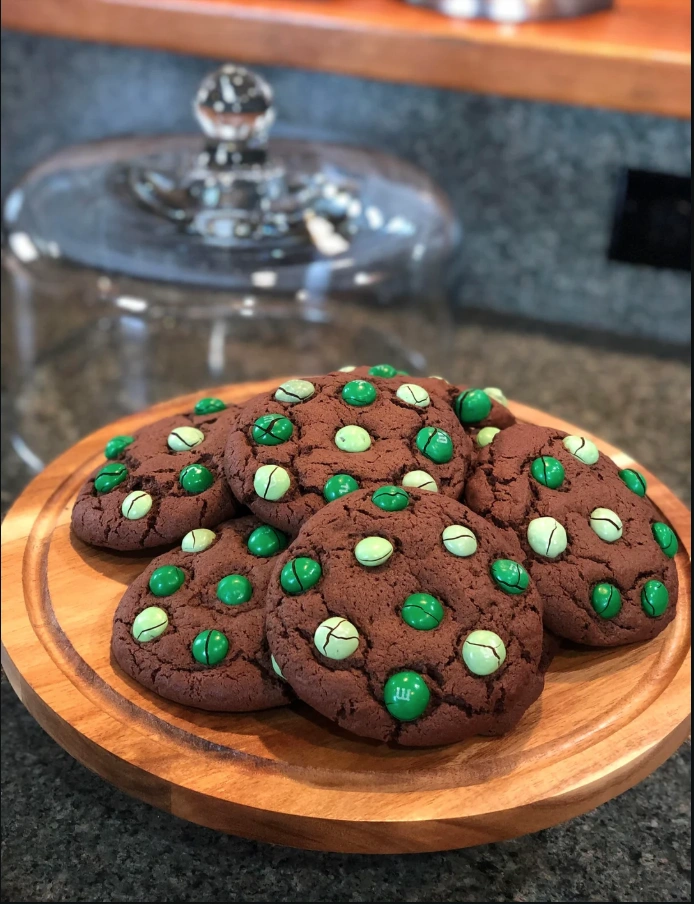 St. Patrick's Day Mint Chocolate Cookies
